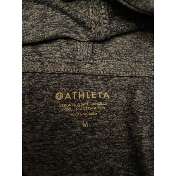Athleta women’s blue athletic relaxed hooded pullover with thumb holes size med - Picture 8 of 9